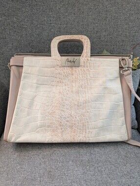 RENATO ANGI VENEZIA CROCO SATCHEL BAG